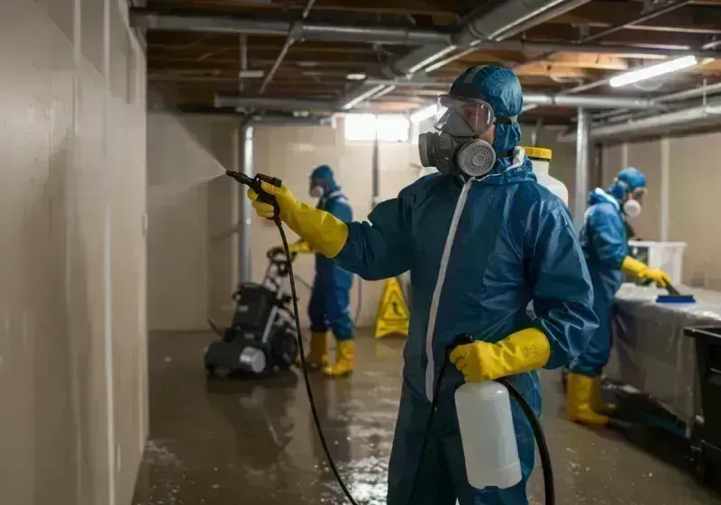 Basement Sanitization and Antimicrobial Treatment process in Laurel, VA